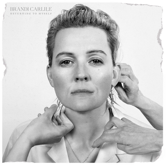 Black and white album cover for Brandi Carlile's Returning to Myself.