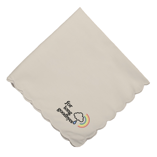 Long Goodbyes Embroidered Handkerchief