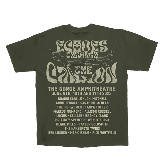 Echoes Through The Canyon Commemorative Olive Tee