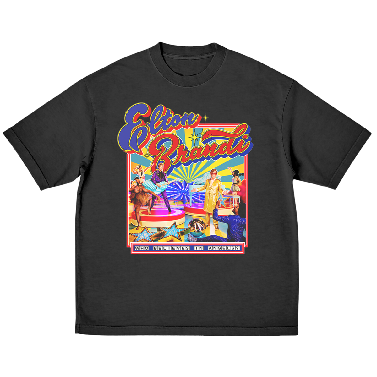 Who Believes In Angels? Album Cover Black T-Shirt and Tri-Color Vinyl Fan Pack