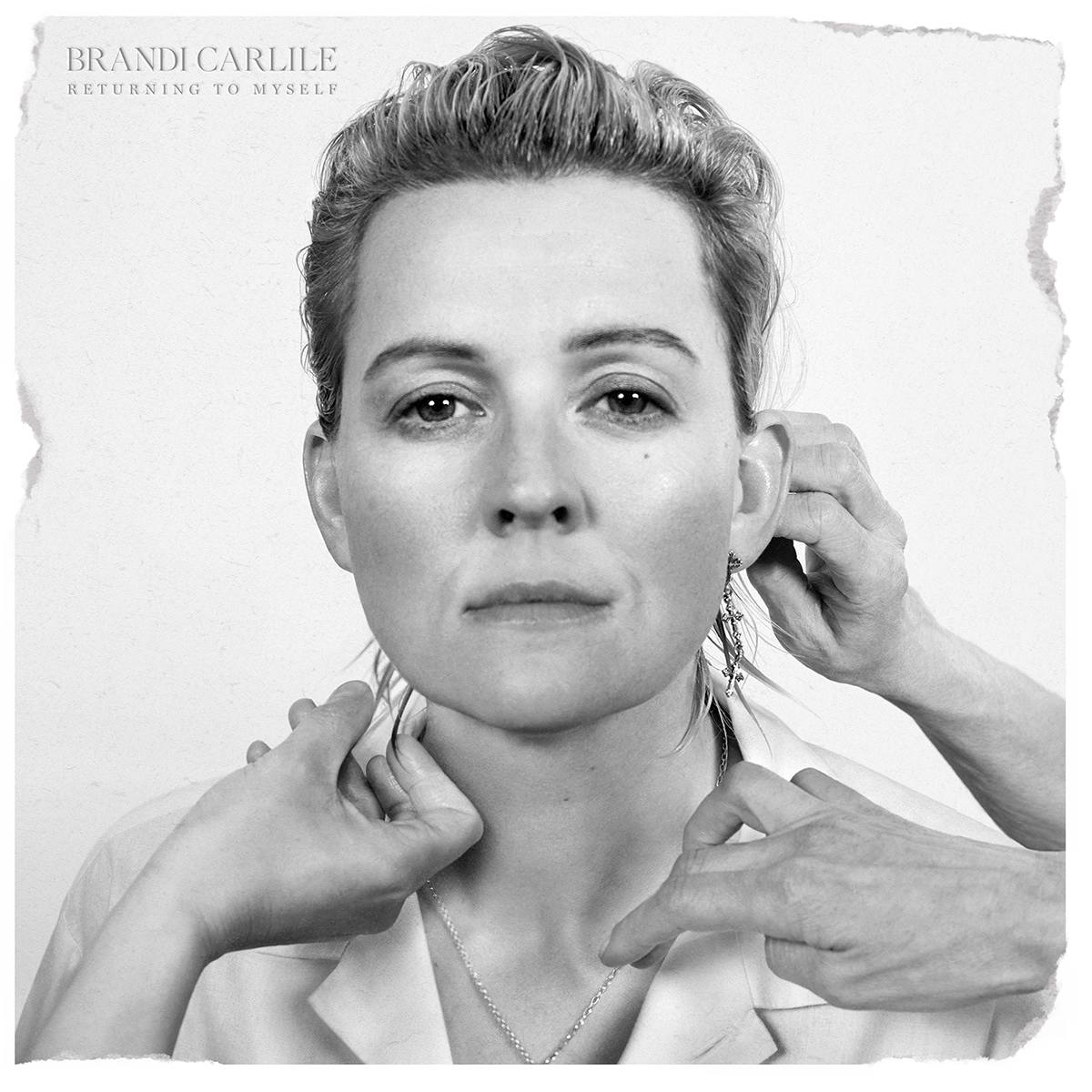 Black and white album cover for Brandi Carlile's Returning to Myself. 